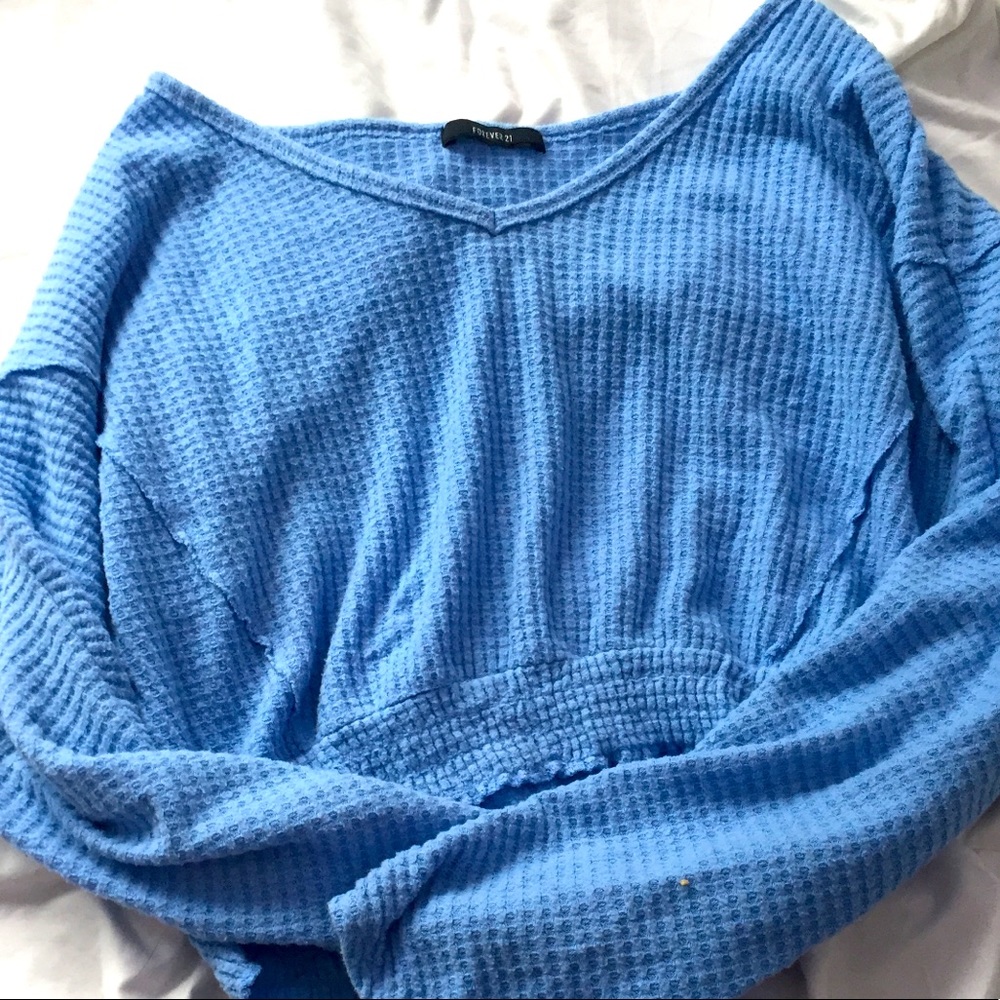 Blue crop top